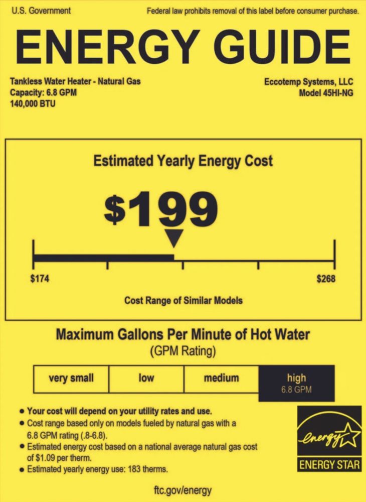 Energy efficient water heaters